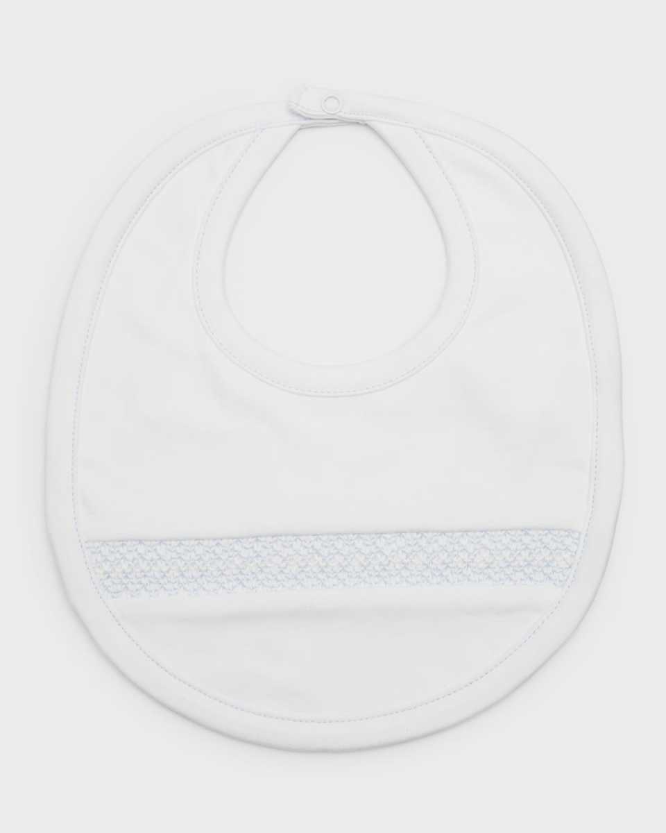 Boy's Hand-Smocked Pima Cotton Baby Bib
